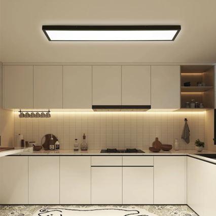 Immax NEO 07278L - LED Aptumšojama vannas istabas griestu lampa NEO LITE FRAME LED/50W/230V IP44 Wi-Fi Tuya + tālvadības pults melna