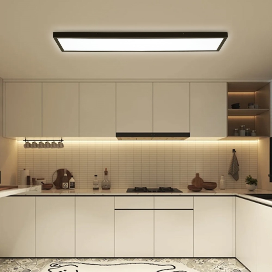 Immax NEO 07278L - LED Aptumšojama vannas istabas griestu lampa NEO LITE FRAME LED/50W/230V IP44 Wi-Fi Tuya + tālvadības pults melna
