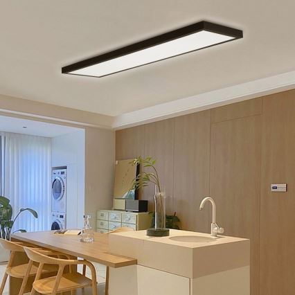 Immax NEO 07278L - LED Aptumšojama vannas istabas griestu lampa NEO LITE FRAME LED/50W/230V IP44 Wi-Fi Tuya + tālvadības pults melna