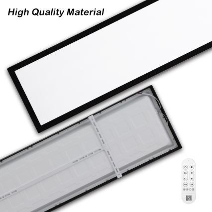Immax NEO 07278L - LED Aptumšojama vannas istabas griestu lampa NEO LITE FRAME LED/50W/230V IP44 Wi-Fi Tuya + tālvadības pults melna