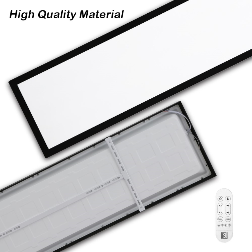 Immax NEO 07278L - LED Aptumšojama vannas istabas griestu lampa NEO LITE FRAME LED/50W/230V IP44 Wi-Fi Tuya + tālvadības pults melna
