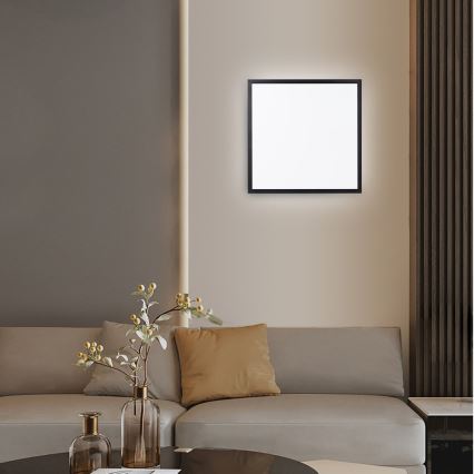 Immax NEO 07279L - LED Aptumšojama vannas istabas griestu lampa NEO LITE FRAME LED/50W/230V IP44 Wi-Fi Tuya + tālvadības pults melna