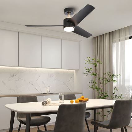 Immax NEO 07280L - LED Aptumšojams griestu ventilators BEAUTY LED/18W/230V Wi-Fi Tuya melna + tālvadības pults