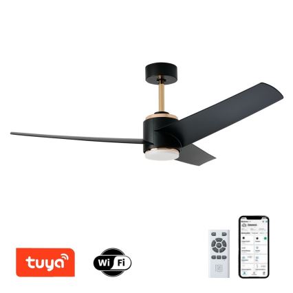 Immax NEO 07280L - LED Aptumšojams griestu ventilators BEAUTY LED/18W/230V Wi-Fi Tuya melna + tālvadības pults