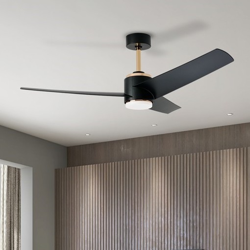 Immax NEO 07280L - LED Griestu ventilators BEAUTY LED/18W/230V Wi-Fi Tuya melna d. 132 cm + tālvadības pults