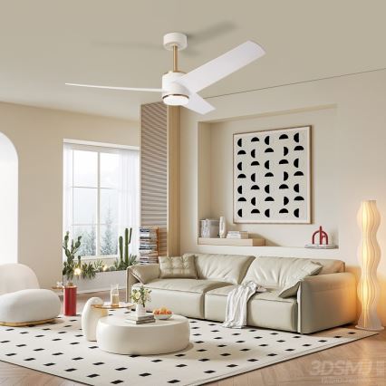 Immax NEO 07281L - LED+CCT Griestu ventilators ar dimmējamu apgaismojumu BEAUTY LED/18W/230V 3000/4000/6000K Wi‑Fi Tuya + tālvadības pults
