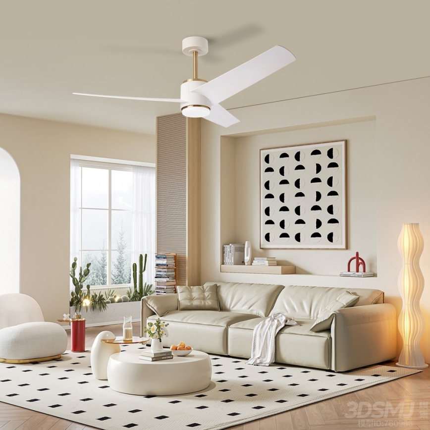 Immax NEO 07281L - LED+CCT Griestu ventilators ar dimmējamu apgaismojumu BEAUTY LED/18W/230V 3000/4000/6000K Wi‑Fi Tuya + tālvadības pults