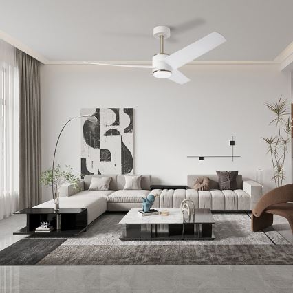 Immax NEO 07282L - LED+CCT Aptumšojams griestu ventilators BEAUTY LED/18W/230V 3000/4000/6000K Wi‑Fi Tuya diam. 132 cm + tālvadības pults