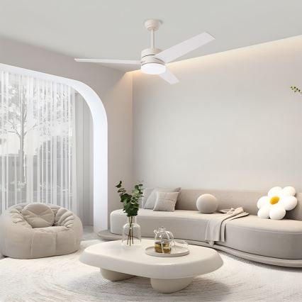 Immax NEO 07284L - LED+CCT griestu ventilators VARIABLE ar regulējamu LED apgaismojumu LED/24W/230V 3000/4000/6000K Wi‑Fi Tuya Ø 132 cm + tālvadības pults