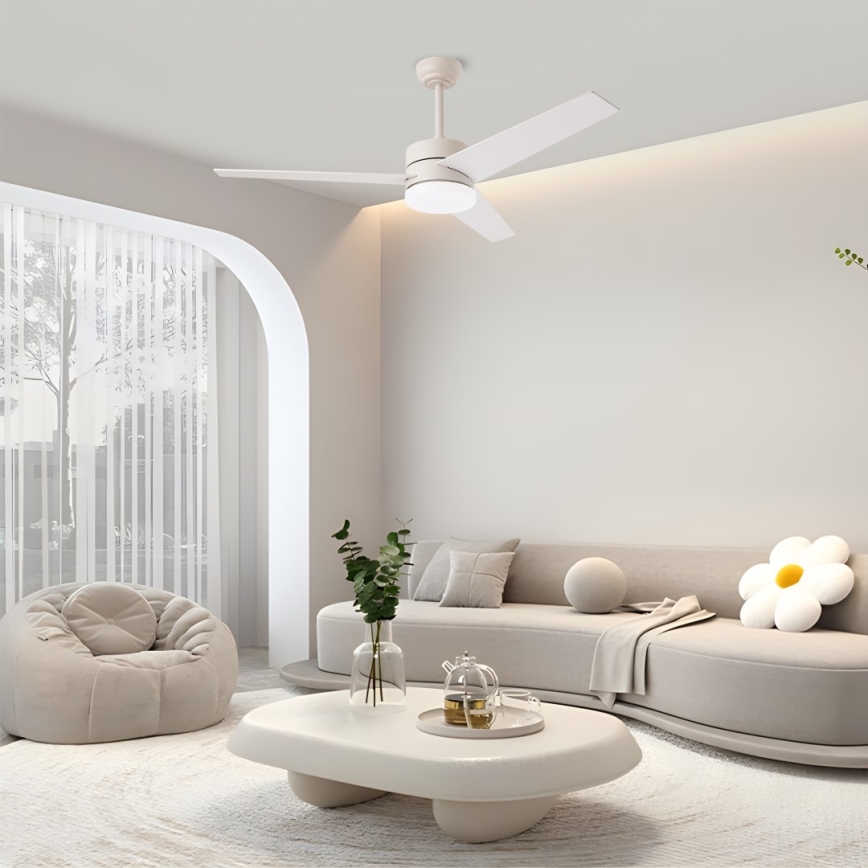 Immax NEO 07284L - LED+CCT griestu ventilators VARIABLE ar regulējamu LED apgaismojumu LED/24W/230V 3000/4000/6000K Wi‑Fi Tuya Ø 132 cm + tālvadības pults