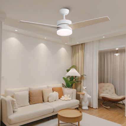 Immax NEO 07284L - LED+CCT griestu ventilators VARIABLE ar regulējamu LED apgaismojumu LED/24W/230V 3000/4000/6000K Wi‑Fi Tuya Ø 132 cm + tālvadības pults