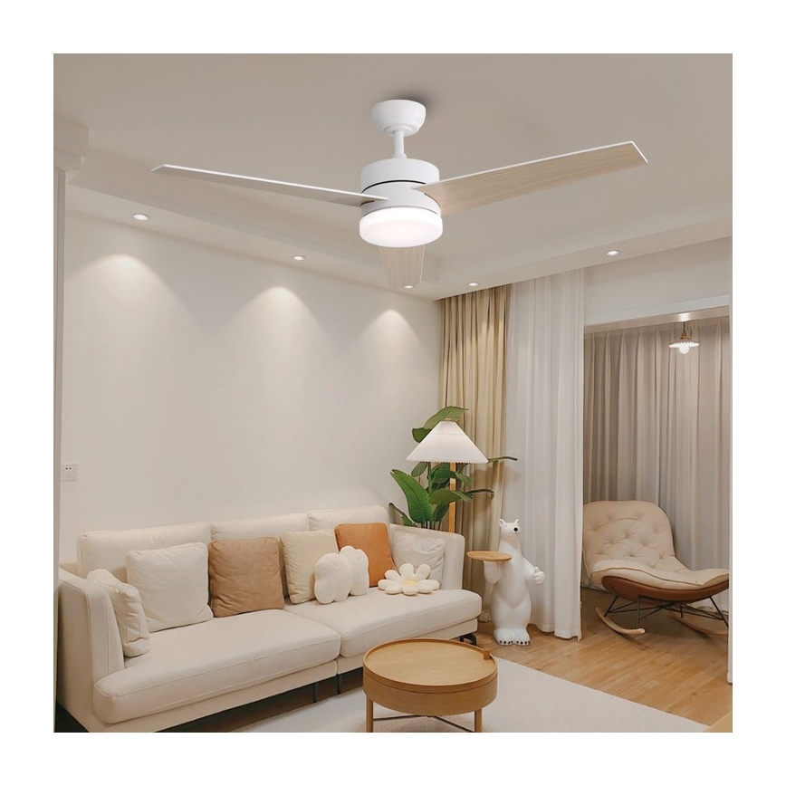 Immax NEO 07284L - LED+CCT griestu ventilators VARIABLE ar regulējamu LED apgaismojumu LED/24W/230V 3000/4000/6000K Wi‑Fi Tuya Ø 132 cm + tālvadības pults