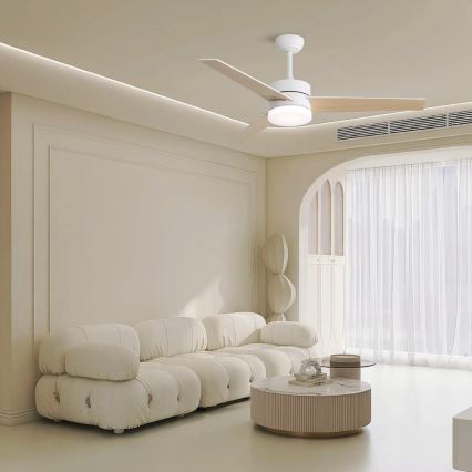 Immax NEO 07284L - LED+CCT griestu ventilators VARIABLE ar regulējamu LED apgaismojumu LED/24W/230V 3000/4000/6000K Wi‑Fi Tuya Ø 132 cm + tālvadības pults