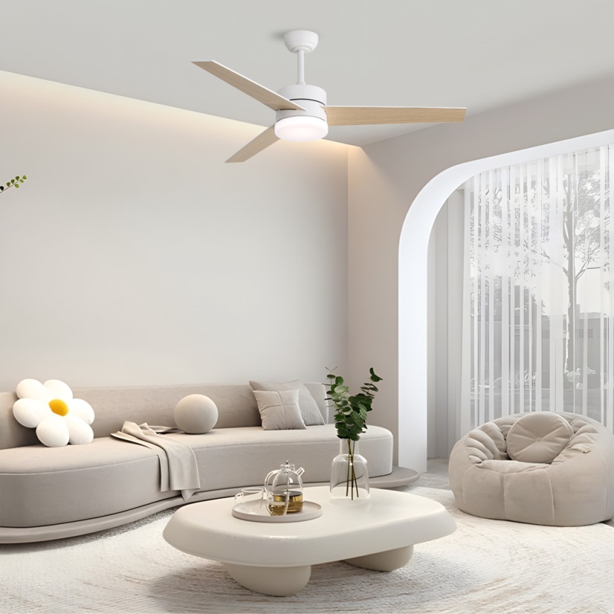 Immax NEO 07284L - LED+CCT griestu ventilators VARIABLE ar regulējamu LED apgaismojumu LED/24W/230V 3000/4000/6000K Wi‑Fi Tuya Ø 132 cm + tālvadības pults