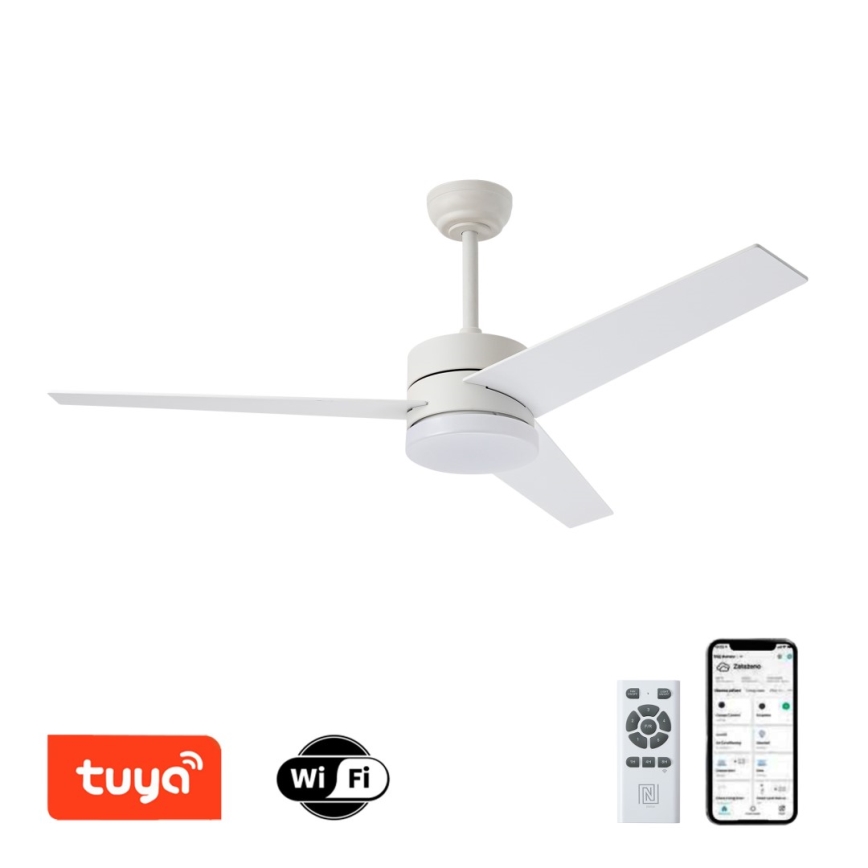 Immax NEO 07284L - LED+CCT griestu ventilators VARIABLE ar regulējamu LED apgaismojumu LED/24W/230V 3000/4000/6000K Wi‑Fi Tuya Ø 132 cm + tālvadības pults