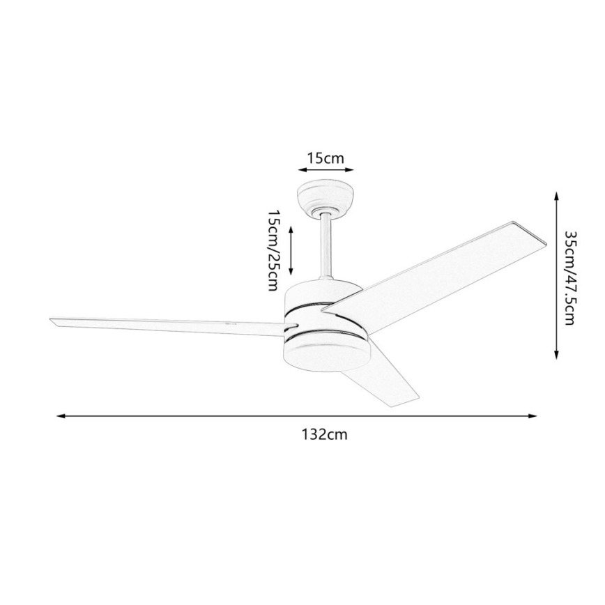 Immax NEO 07285L - LED+CCT Regulējams griestu ventilators VARIABLE LED/24W/230V 3000/4000/6000K Wi‑Fi Tuya + ar tālvadības pulti