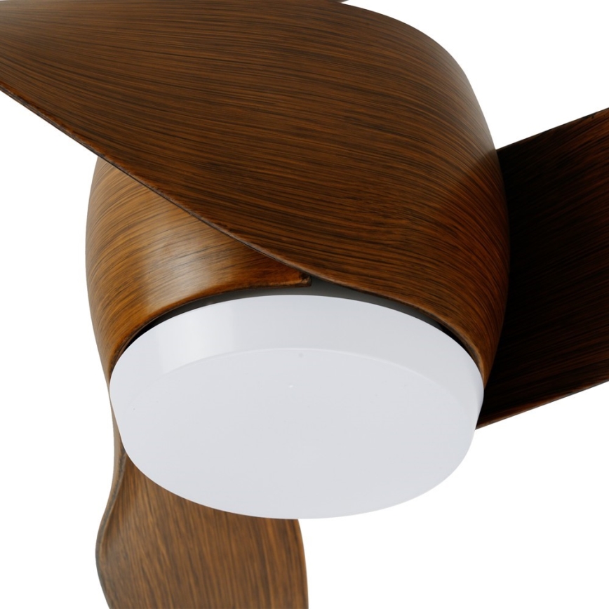 Immax NEO 07286L - LED Aptumšojams griestu ventilators WAVE LED/18W/230V Wi-Fi Tuya brūna + tālvadības pults