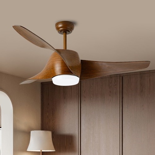 Immax NEO 07286L - LED Aptumšojams griestu ventilators WAVE LED/18W/230V Wi-Fi Tuya brūna d. 132 cm + tālvadības pults