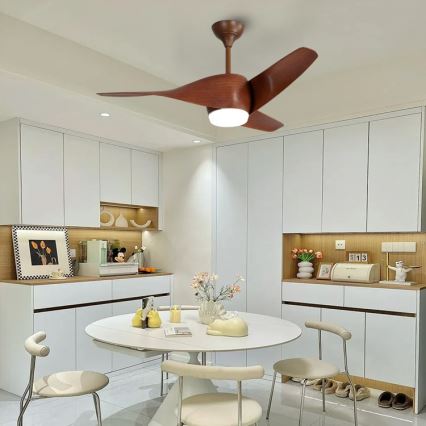 Immax NEO 07286L - LED griestu ventilators WAVE LED/18W/230V Wi-Fi Tuya brūns Ø 132 cm + tālvadības pults