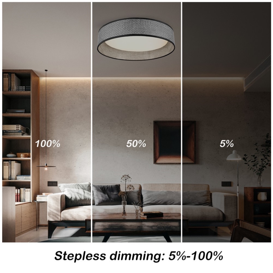 Immax NEO 07287L - LED+CCT ar regulējamu spilgtumu griestu gaismeklis LONA LED/36W/230V 3000-6000K Wi‑Fi Tuya Ø 45,5 cm + tālvadība