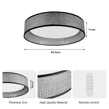 Immax NEO 07287L - LED+CCT ar regulējamu spilgtumu griestu gaismeklis LONA LED/36W/230V 3000-6000K Wi‑Fi Tuya Ø 45,5 cm + tālvadība
