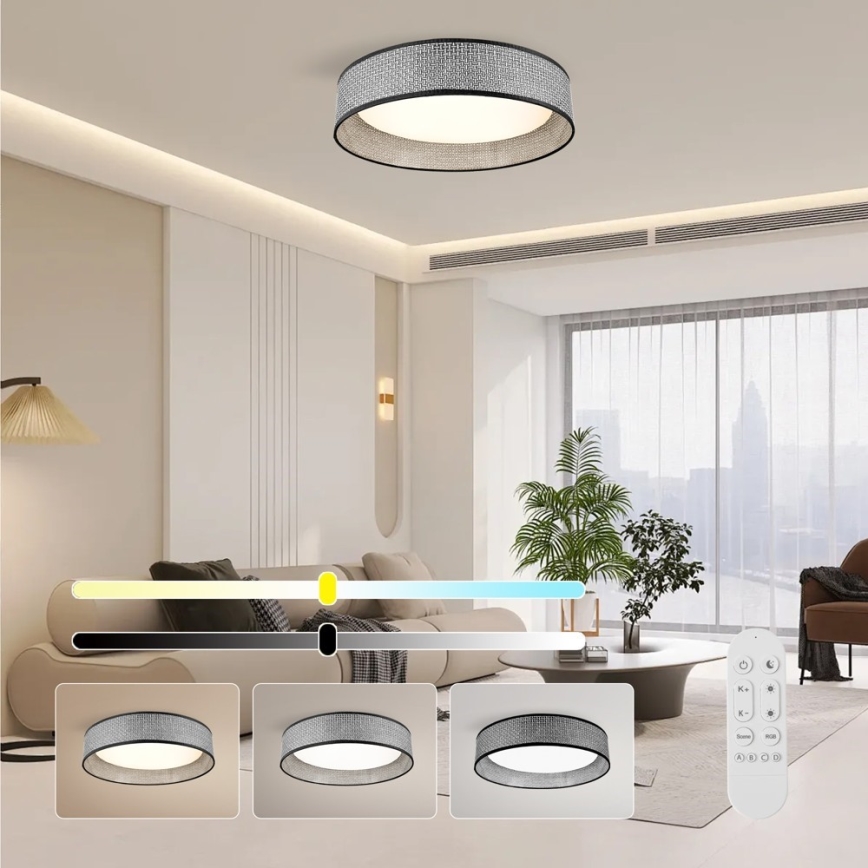Immax NEO 07287L - LED+CCT ar regulējamu spilgtumu griestu gaismeklis LONA LED/36W/230V 3000-6000K Wi‑Fi Tuya Ø 45,5 cm + tālvadība