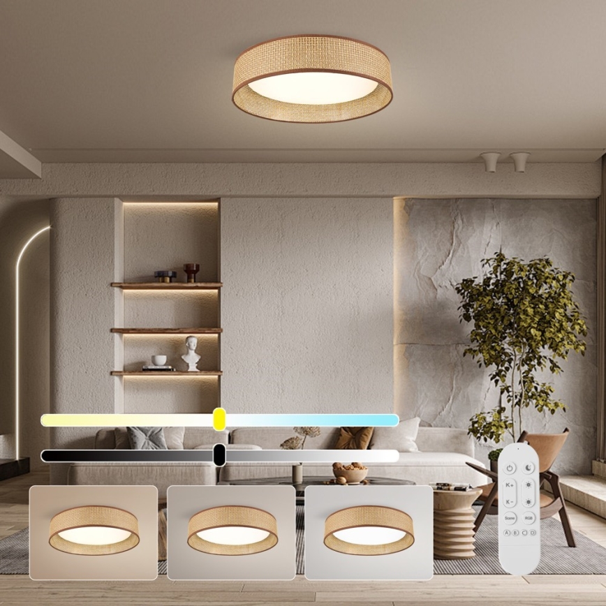 Immax NEO 07288L - LONA LED+CCT dimējama griestu lampa LED/36W/230V 3000–6000K Wi‑Fi Tuya Ø 45,5 cm + tālvadība