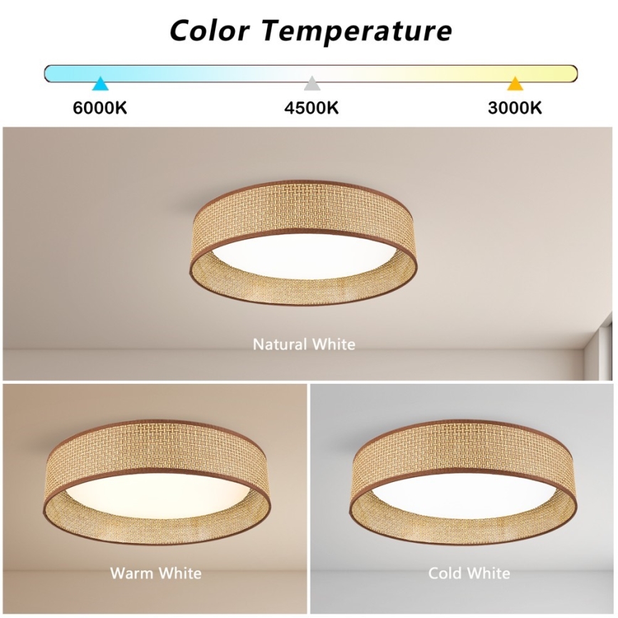 Immax NEO 07288L - LONA LED+CCT dimējama griestu lampa LED/36W/230V 3000–6000K Wi‑Fi Tuya Ø 45,5 cm + tālvadība