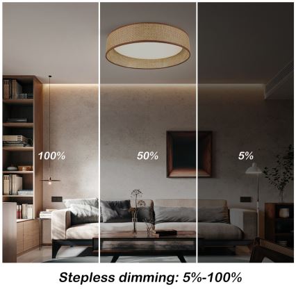 Immax NEO 07288L - LONA LED+CCT dimējama griestu lampa LED/36W/230V 3000–6000K Wi‑Fi Tuya Ø 45,5 cm + tālvadība