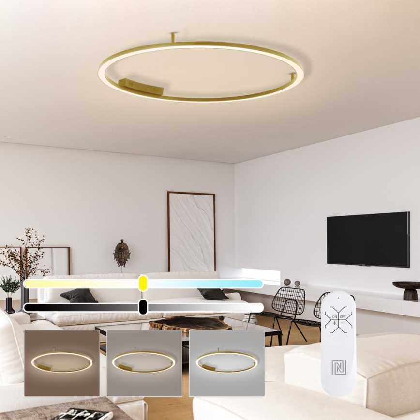 Immax NEO 07290-120G - LED+CCT Dimējams griestu gaismeklis FINO LED/55W/230V 2700-6500K Tuya Ø 120 cm + tālvadības pults