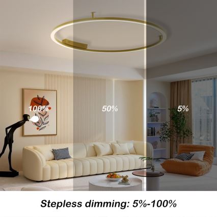Immax NEO 07290-120G - LED+CCT Dimējams griestu gaismeklis FINO LED/55W/230V 2700-6500K Tuya Ø 120 cm + tālvadības pults