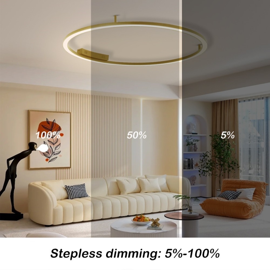Immax NEO 07290-120G - LED+CCT Dimējams griestu gaismeklis FINO LED/55W/230V 2700-6500K Tuya Ø 120 cm + tālvadības pults