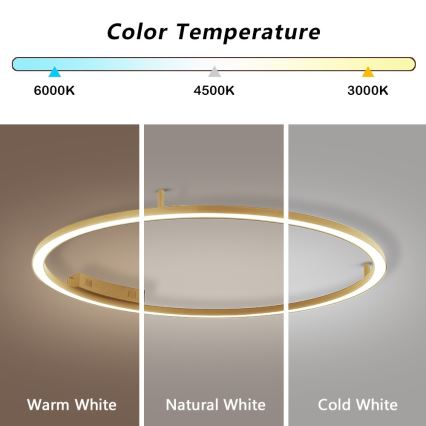 Immax NEO 07290-120G - LED+CCT Dimējams griestu gaismeklis FINO LED/55W/230V 2700-6500K Tuya Ø 120 cm + tālvadības pults