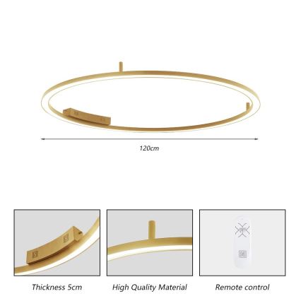 Immax NEO 07290-120G - LED+CCT Dimējams griestu gaismeklis FINO LED/55W/230V 2700-6500K Tuya Ø 120 cm + tālvadības pults