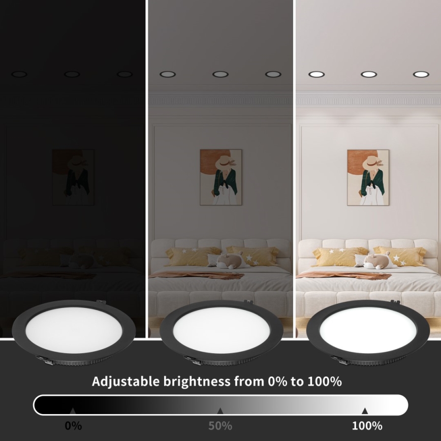 Immax NEO 07294L - LED ar regulējamu spilgtumu iebūvējamais griestu gaismeklis DOWN LED/36W/230V Wi-Fi Ø 23 cm balts