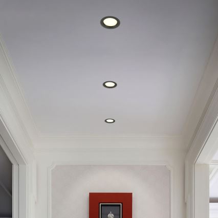 Immax NEO 07294L - dimmējams LED iemontējamais griestu lukturis DOWN, LED 12 W, 230 V, ar Wi‑Fi, Ø 12 cm, melns