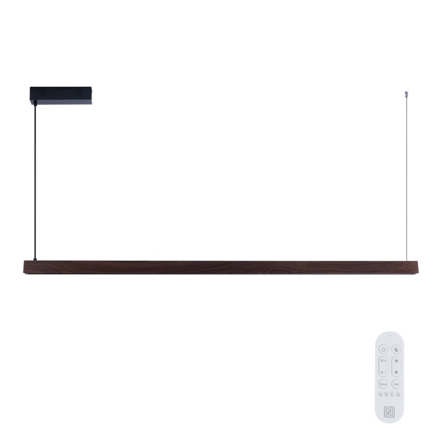 Immax NEO 07302L - LED regulējama lustra uz kabeļa MADEIRA LED/44W/230V Wi‑Fi Tuya 202 cm valrieksts + ar tālvadības pulti