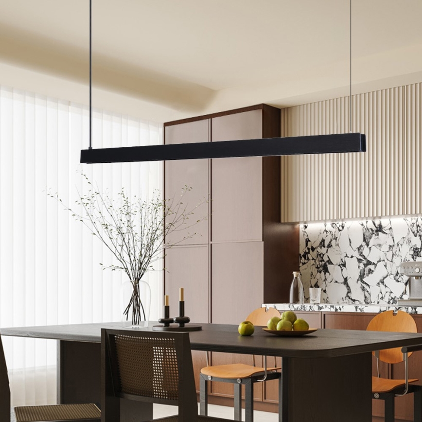 Immax NEO 07306L - regulējama LED karājamā lampa uz kabeļa MADEIRA, LED/26W/230V, Wi-Fi Tuya, 122 cm, melna + tālvadības pults