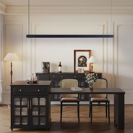 Immax NEO 07307L - regulējama LED piekaramā lampa uz troses MADEIRA LED/33W/230V Wi‑Fi Tuya 152 cm melna + tālvadības pults