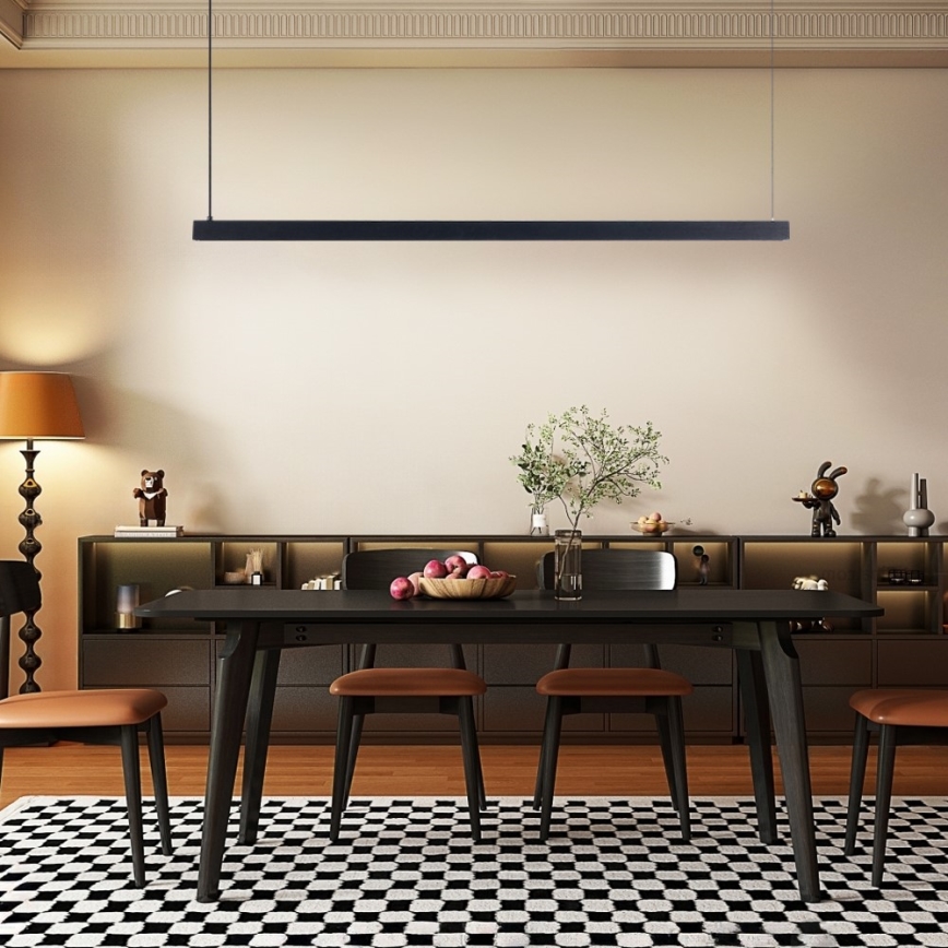 Immax NEO 07307L - regulējama LED piekaramā lampa uz troses MADEIRA LED/33W/230V Wi‑Fi Tuya 152 cm melna + tālvadības pults