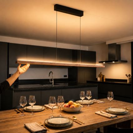 Immax NEO 07309L - LED lustra ar regulējamu spilgtumu uz troses ar sensoru MADEIRA LED/37W/230V 157 cm valrieksts
