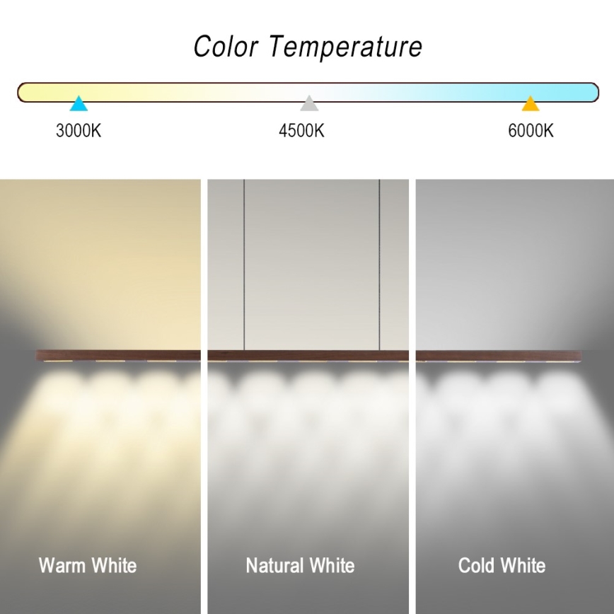 Immax NEO 07309L - LED lustra ar regulējamu spilgtumu uz troses ar sensoru MADEIRA LED/37W/230V 157 cm valrieksts