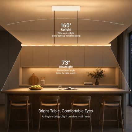 Immax NEO 07310L - MADEIRA LED dimējama lustra uz troses ar sensoru LED/37W/230V 157 cm, no oses