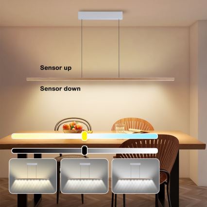 Immax NEO 07310L - MADEIRA LED dimējama lustra uz troses ar sensoru LED/37W/230V 157 cm, no oses