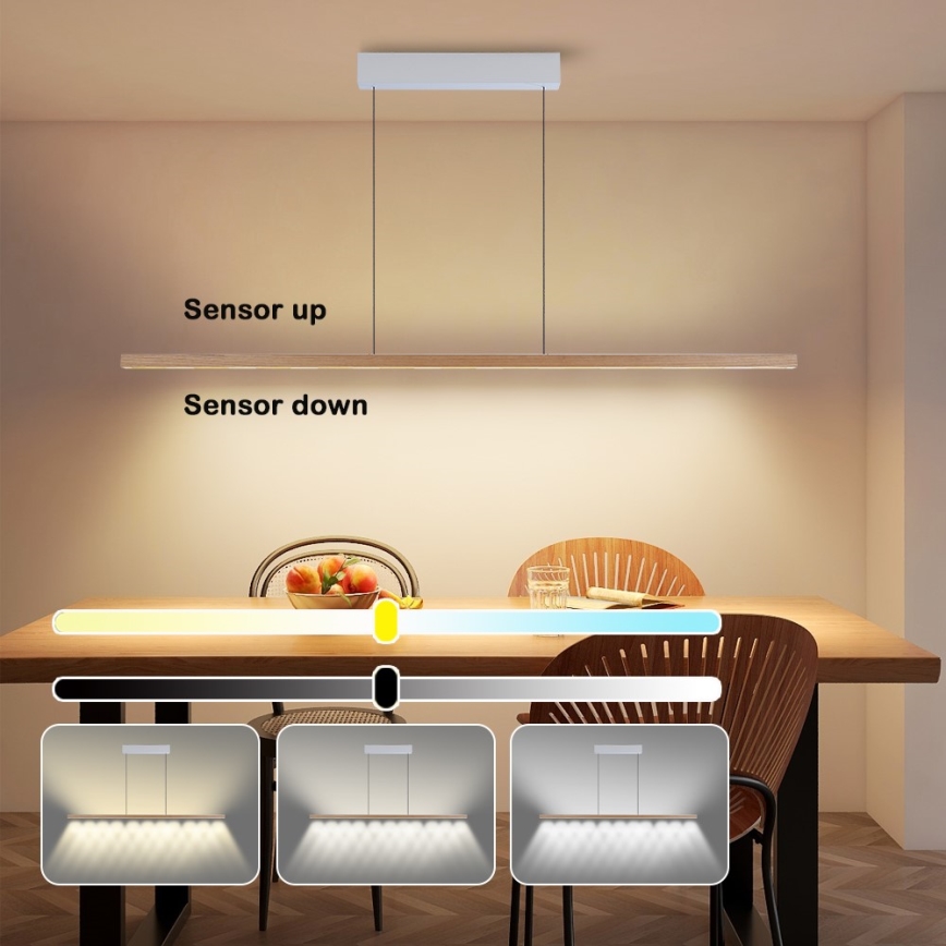Immax NEO 07310L - MADEIRA LED dimējama lustra uz troses ar sensoru LED/37W/230V 157 cm, no oses