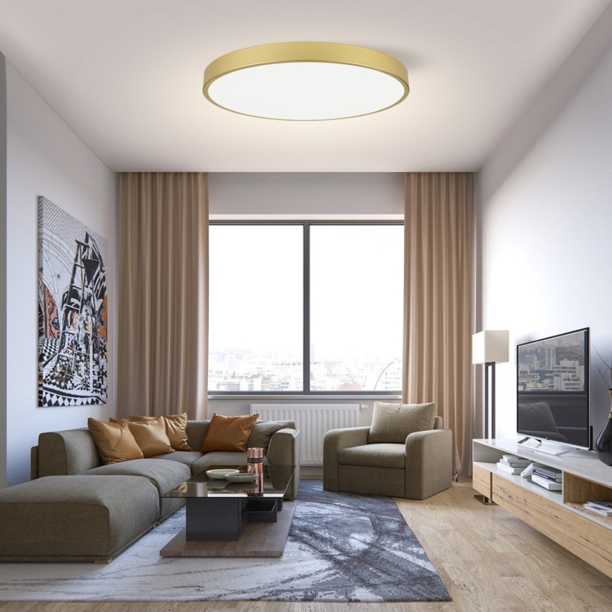 Immax NEO 07311L - SEMPLICI LED dimējams griestu gaismeklis LED/96W/230V diam. 80 cm Wi‑Fi Tuya, zelta + tālvadības pults