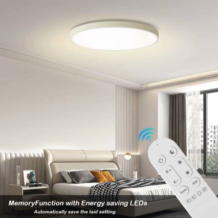 Immax NEO 07315L - Dimējama LED griestu lampa SEMPLICI LED/96W/230V Ø 80 cm Wi-Fi Tuya balta + tālvadības pults