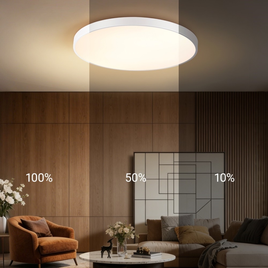 Immax NEO 07315L - Dimējama LED griestu lampa SEMPLICI LED/96W/230V Ø 80 cm Wi-Fi Tuya balta + tālvadības pults