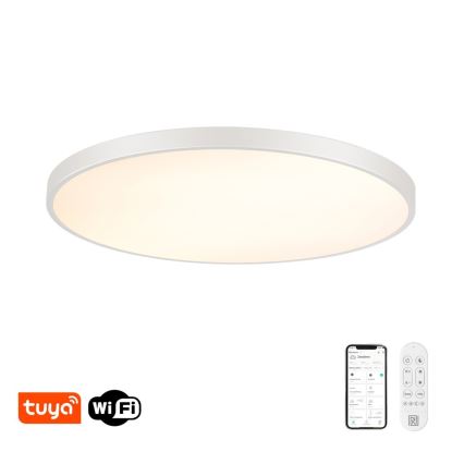 Immax NEO 07316L - LED dimējama griestu lampa SEMPLICI LED/128W/230V Ø 100 cm Wi-Fi Tuya balta + ar tālvadības pulti