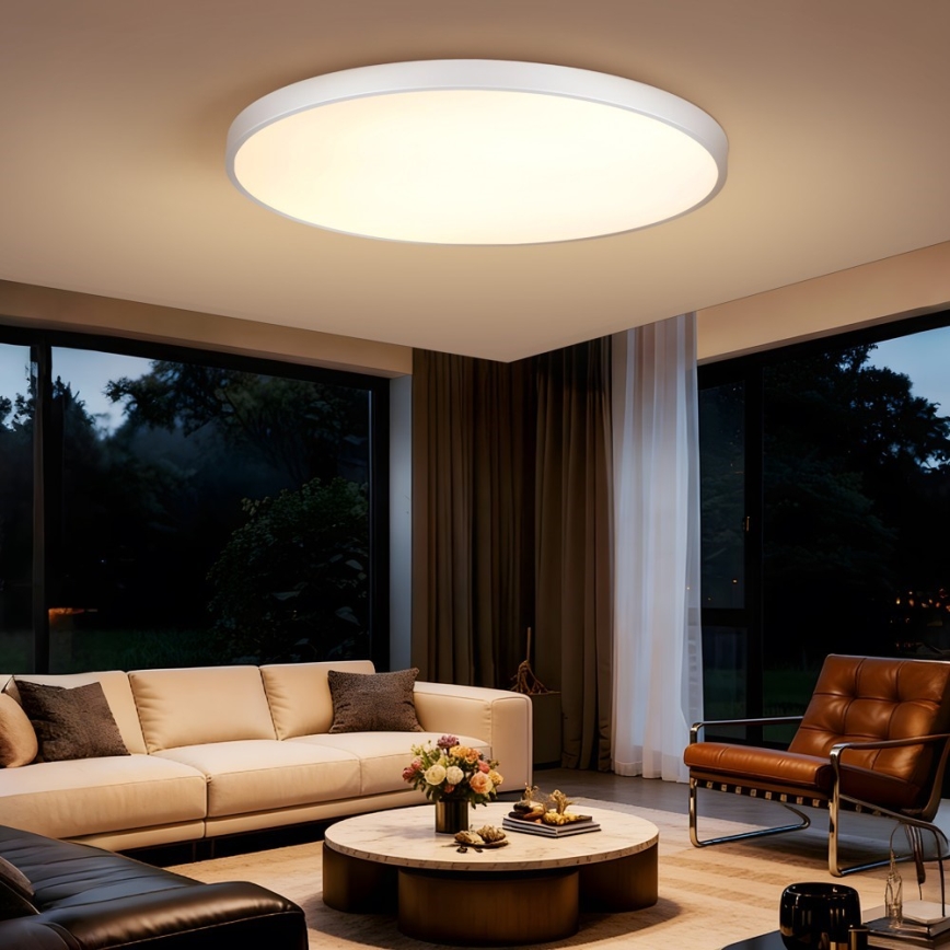 Immax NEO 07316L - LED dimējama griestu lampa SEMPLICI LED/128W/230V Ø 100 cm Wi-Fi Tuya balta + ar tālvadības pulti